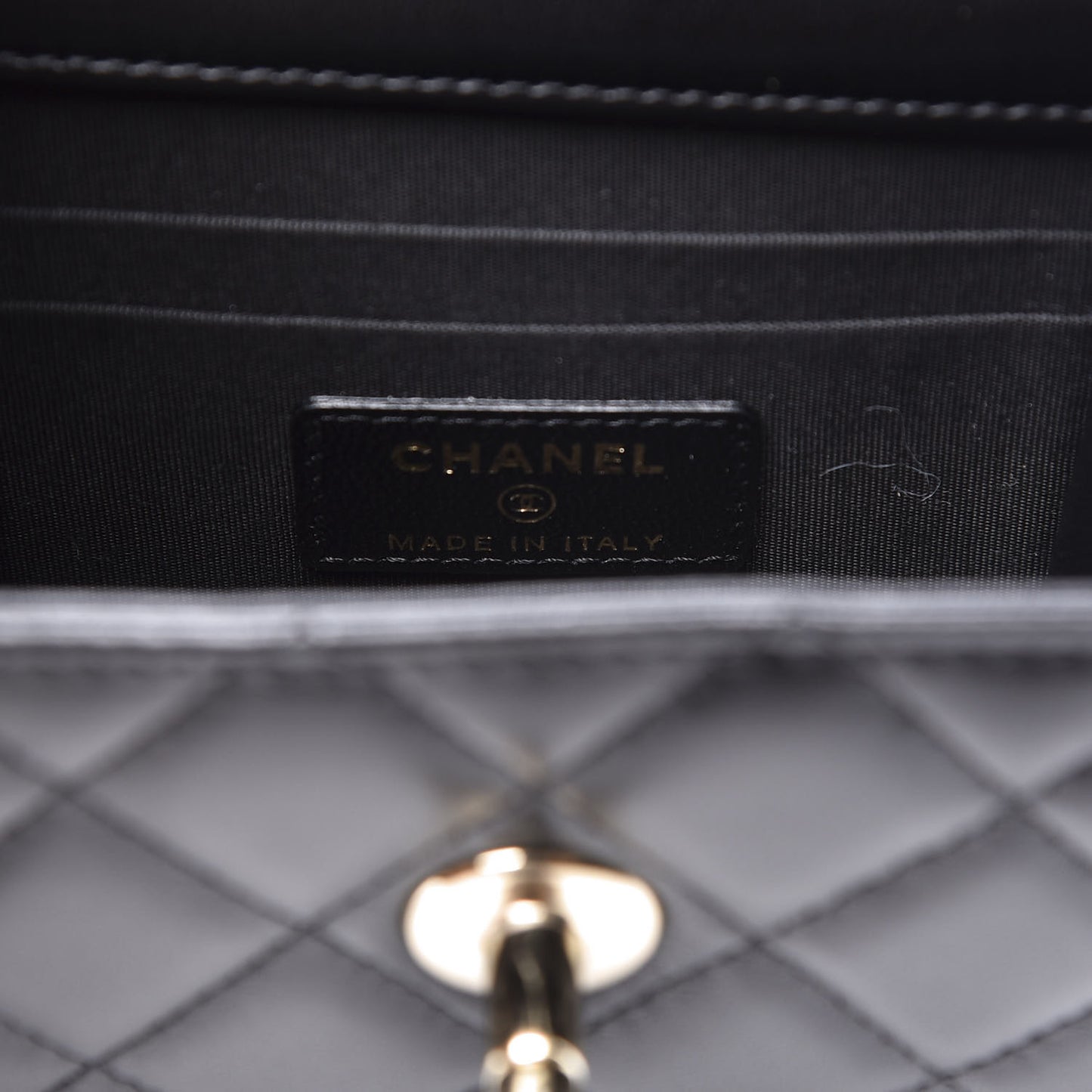 Lambskin Quilted Mini Trendy CC Chain Wallet Black