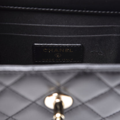 Chanel Lambskin Quilted Mini Trendy CC Chain Wallet Black 7 of 10