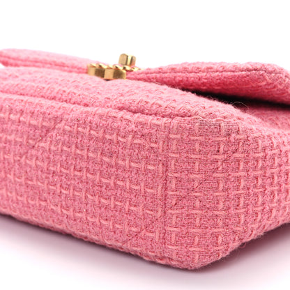Chanel Metallic Tweed Quilted Medium Chanel 19 Flap Pink 9 of 9