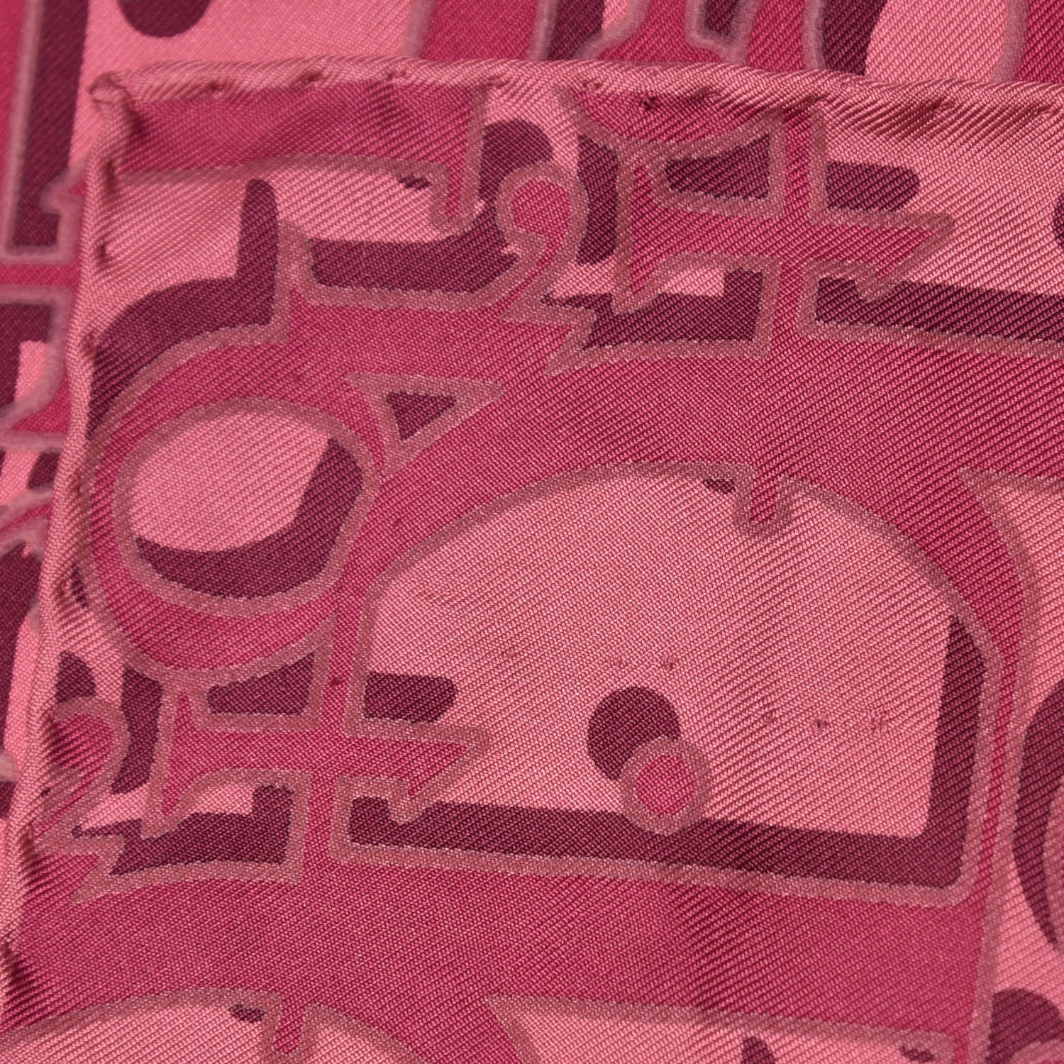 Christian Dior Silk Monogram Scarf Pink 3 of 4