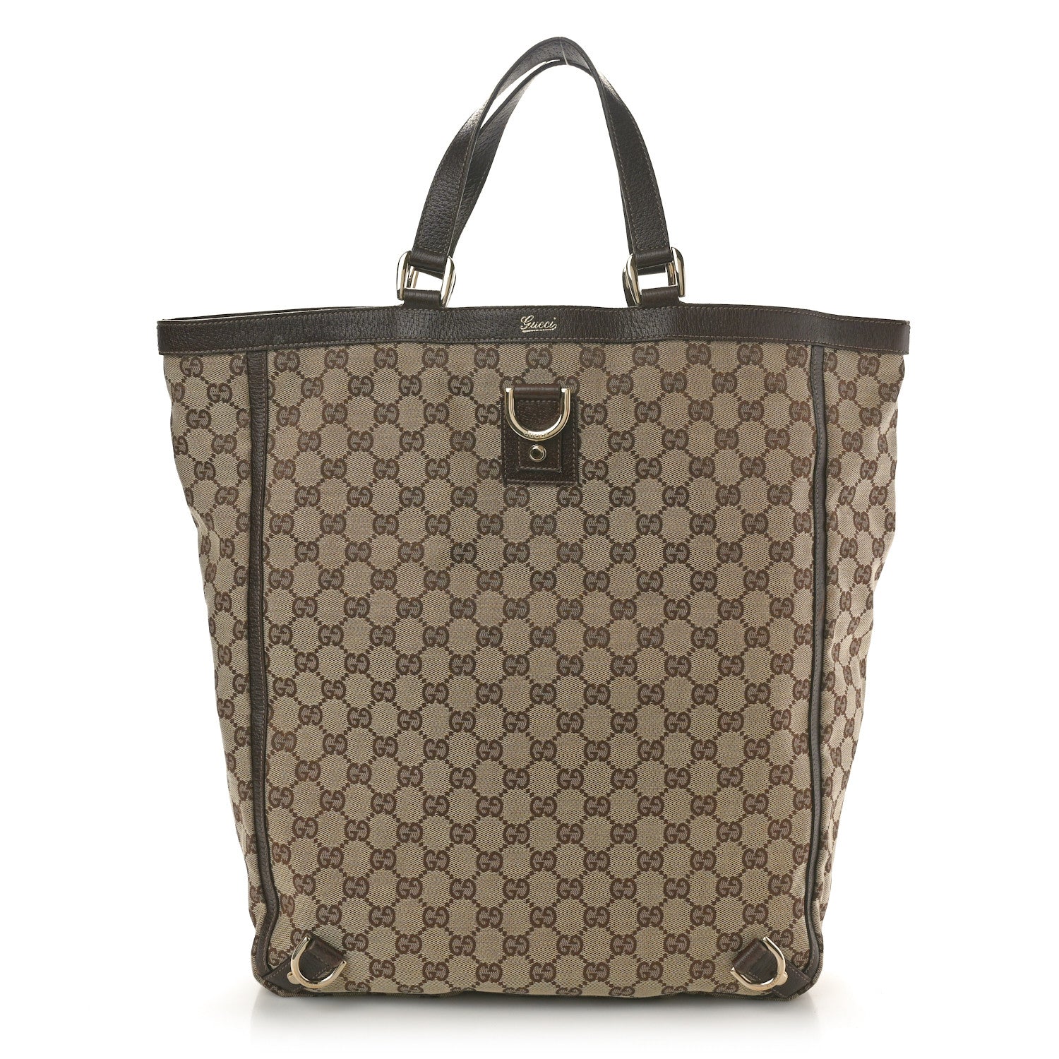 Gucci Monogram Abbey Tote Dark Brown 1 of 13