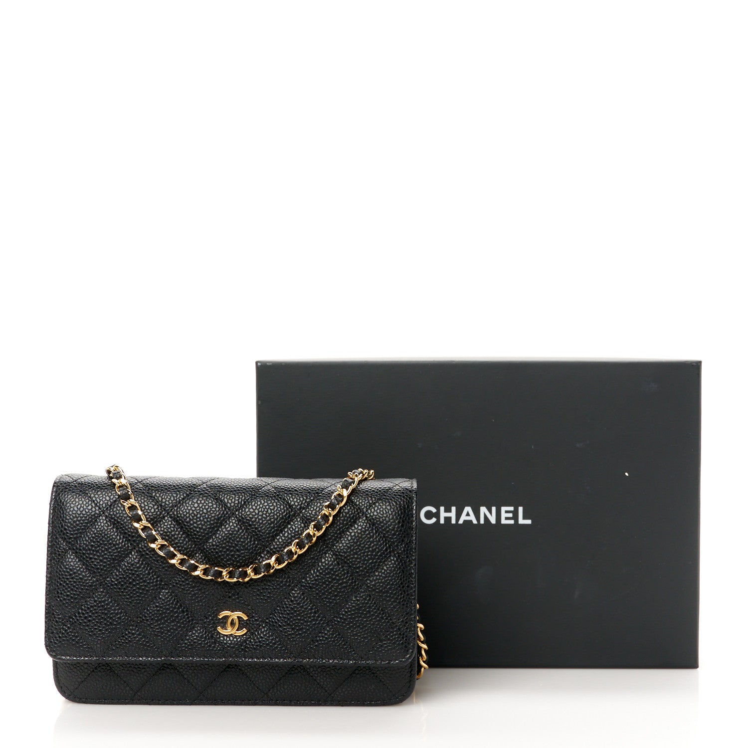 Chanel Caviar Quilted Wallet on Chain WOC Black 12 of 12