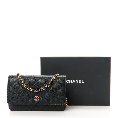 Chanel Caviar Quilted Wallet on Chain WOC Black 12 of 12