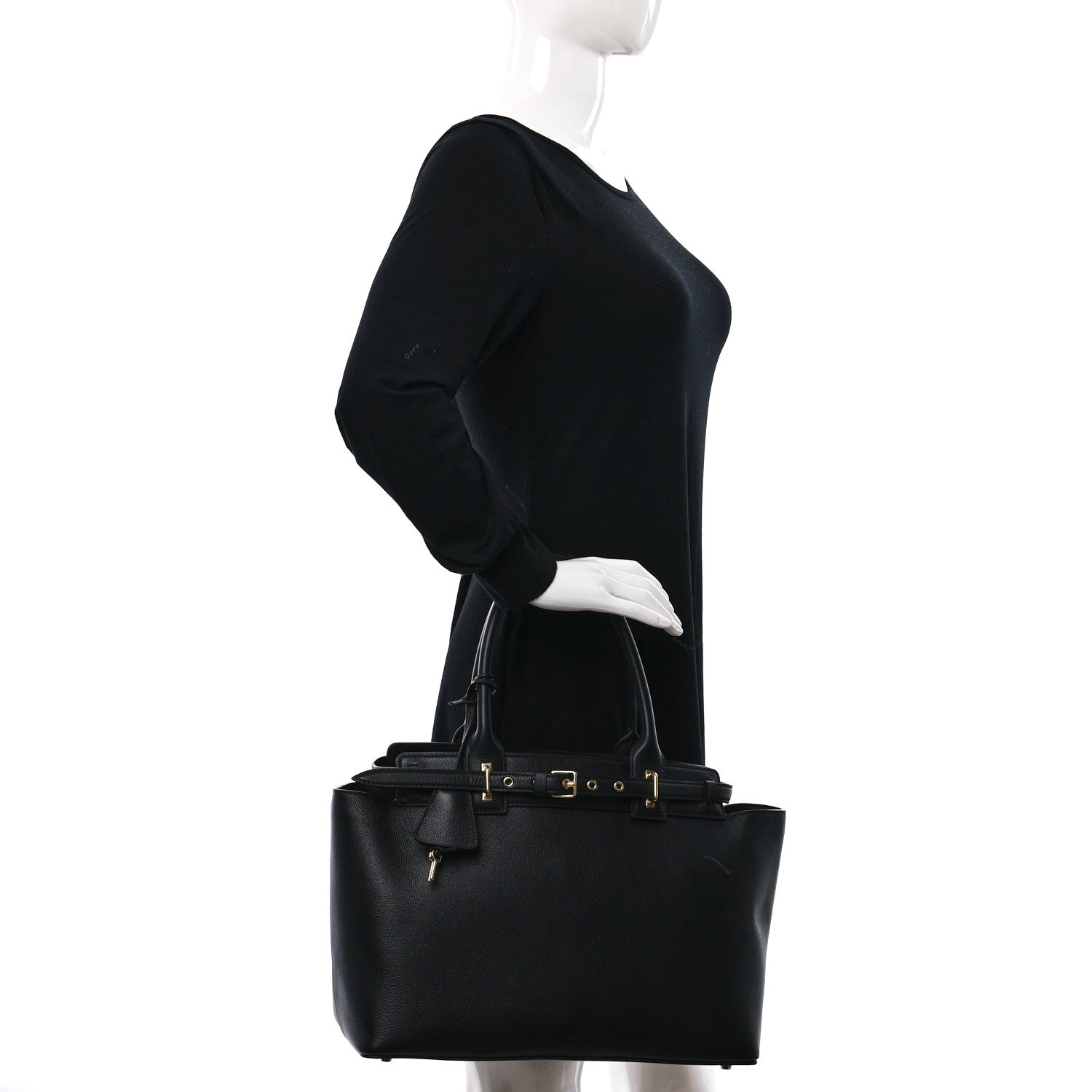 Celine Supple Calfskin Medium Conti Black 2 of 11