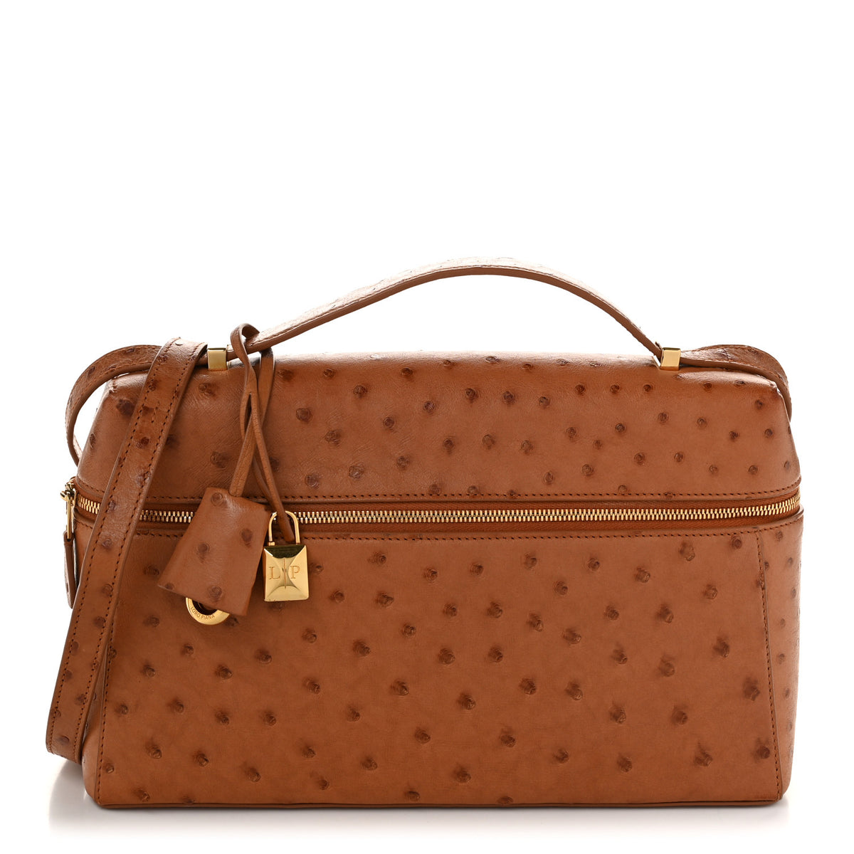 Loro Piana Ostrich Extra Pocket L27 Cognac 1 of 9