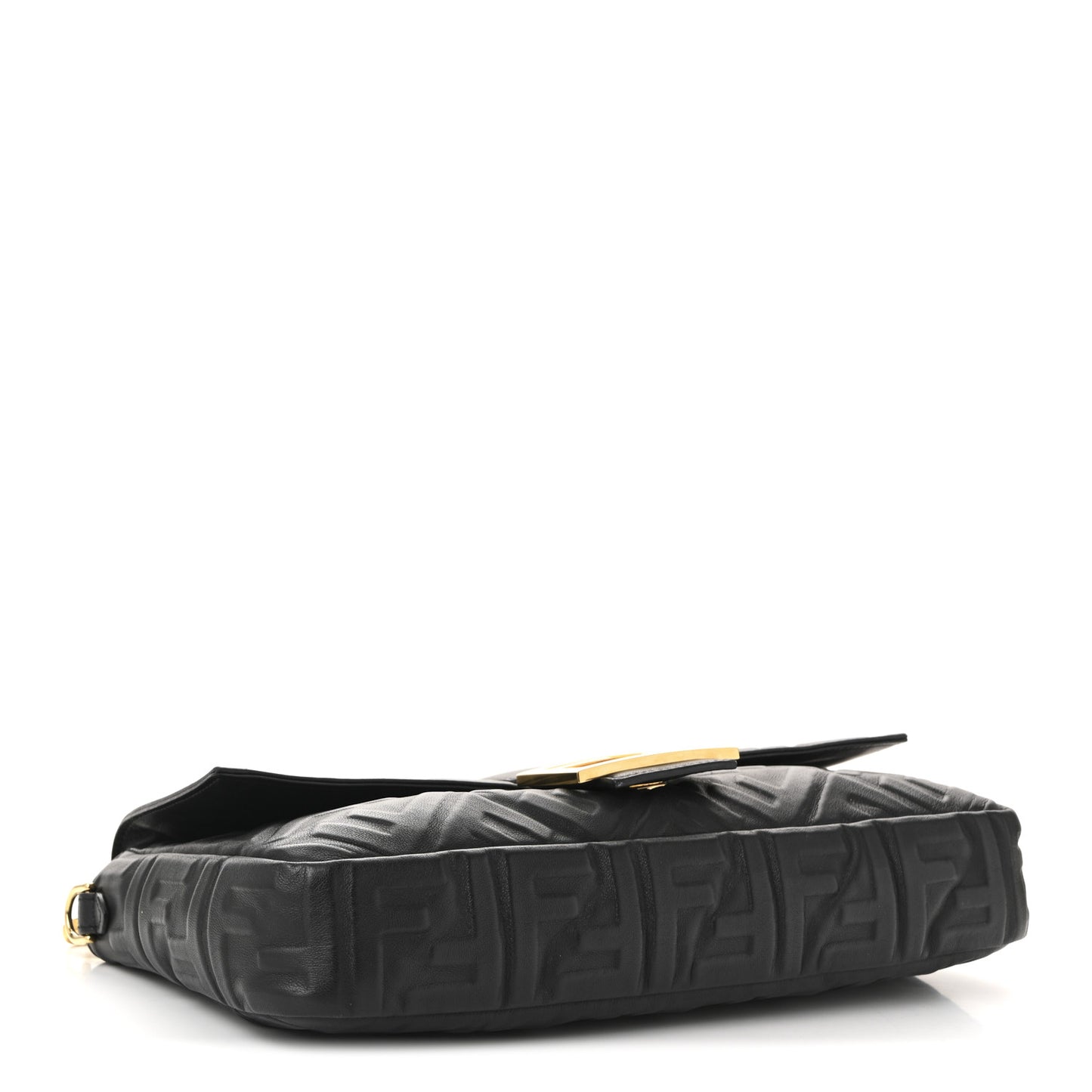 Nappa FF 1974 Embossed Large Baguette Black