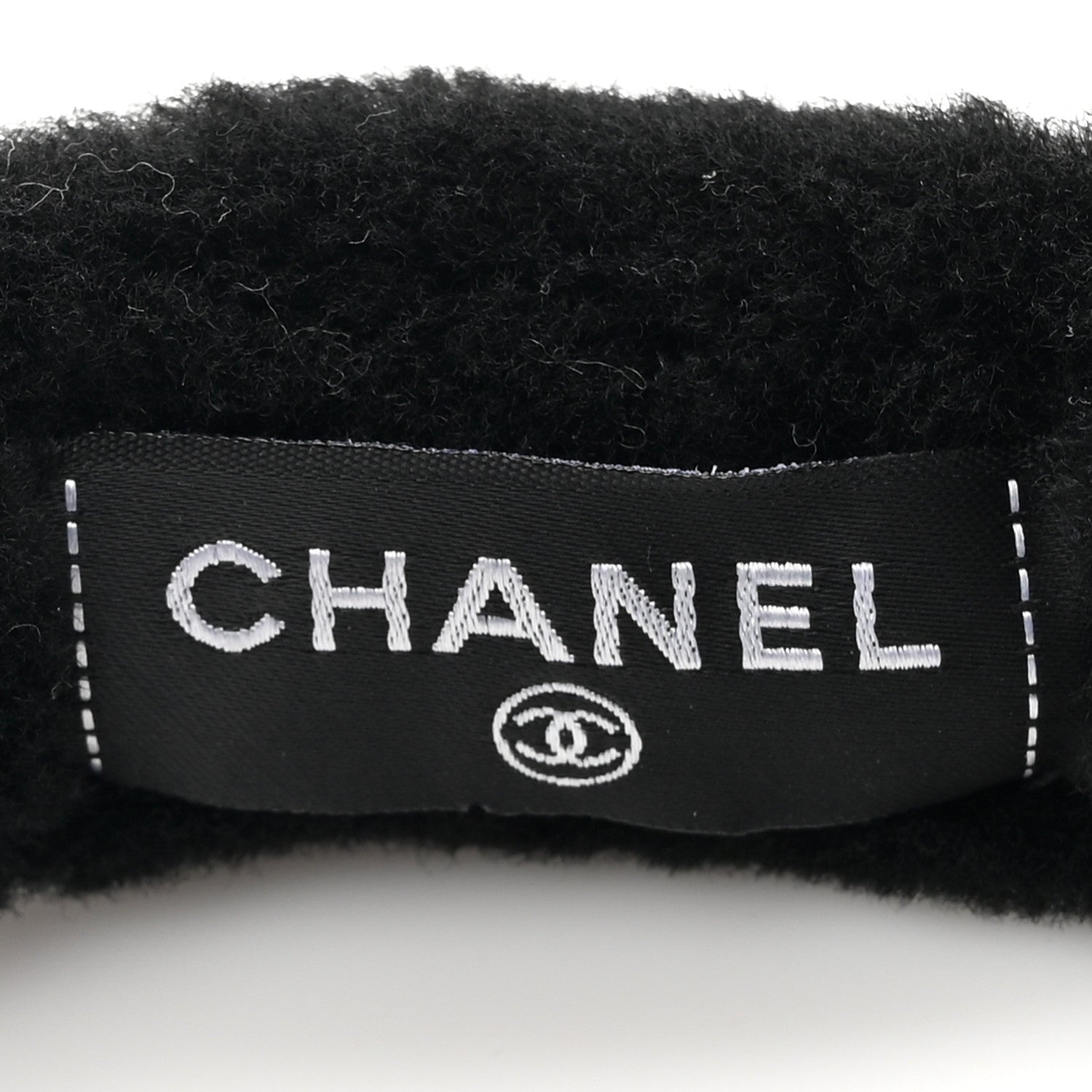 Chanel Shearling CC Ear Muffs Black 6 of 6