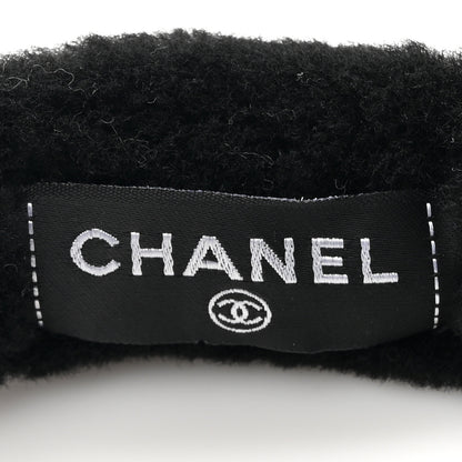 Chanel Shearling CC Ear Muffs Black 6 of 6