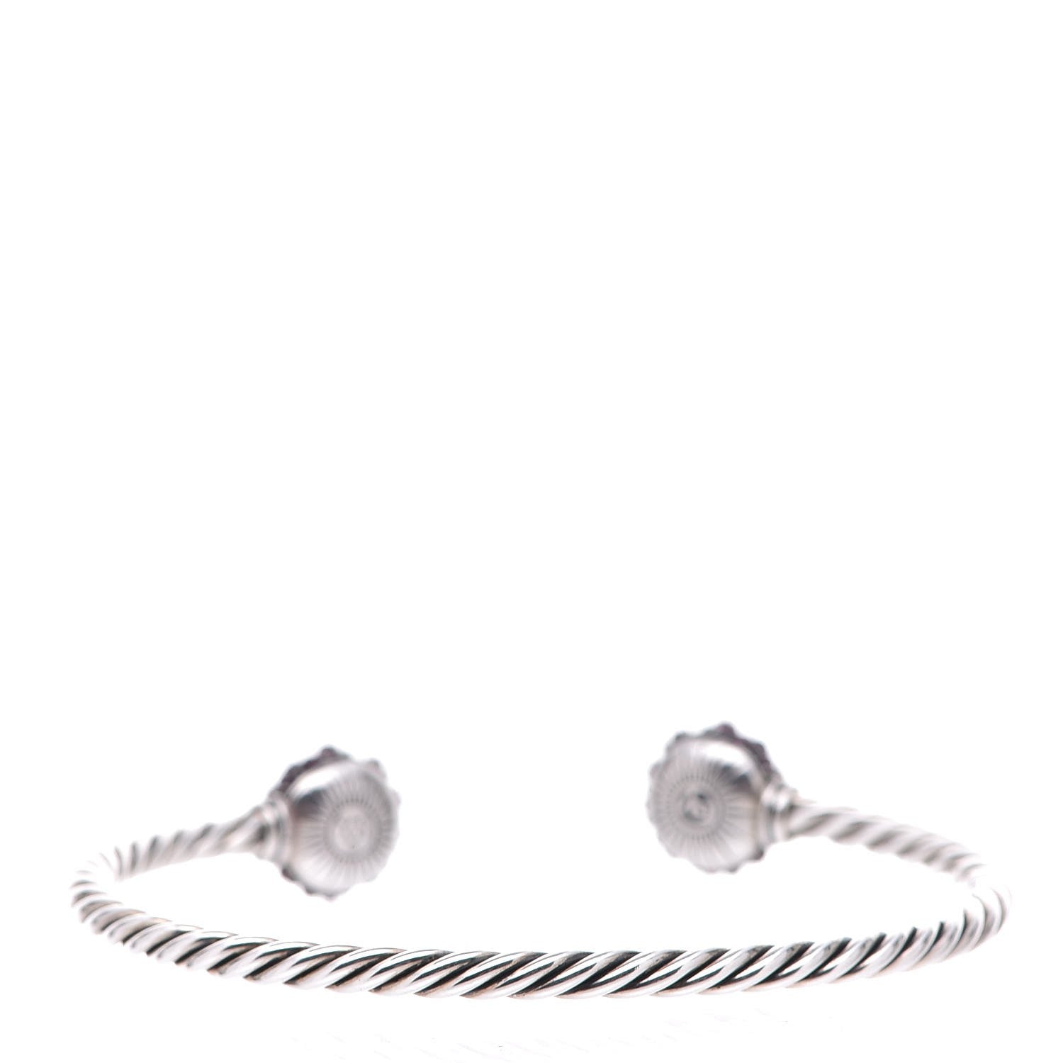 David Yurman Sterling Silver Garnet Berries Cable Bracelet 3 of 5