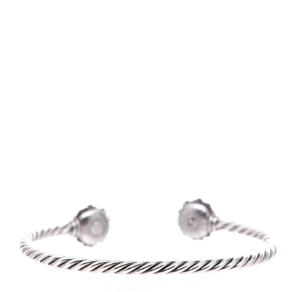 David Yurman Sterling Silver Garnet Berries Cable Bracelet 3 of 5