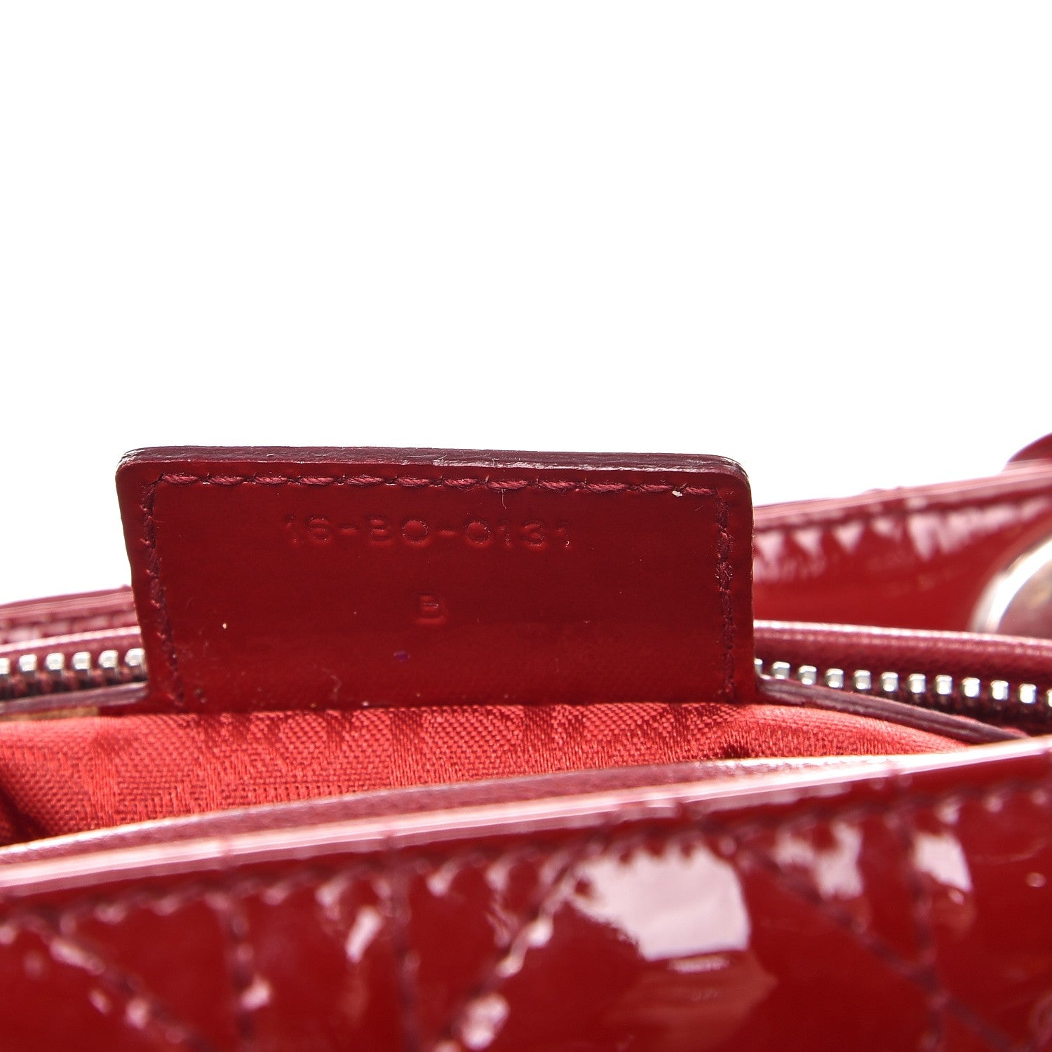 Christian Dior Patent Cannage Medium Lady Dior Red 8 of 9