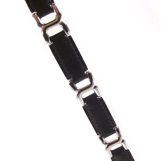 Swift Leather Link Bracelet Black