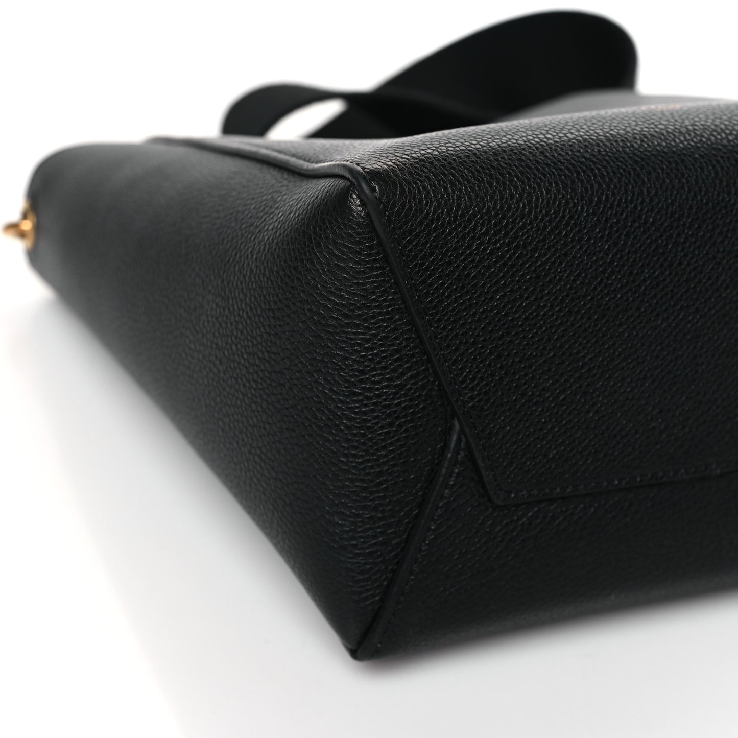 Soft Grained Calfskin Small Sangle Bucket Bag Black
