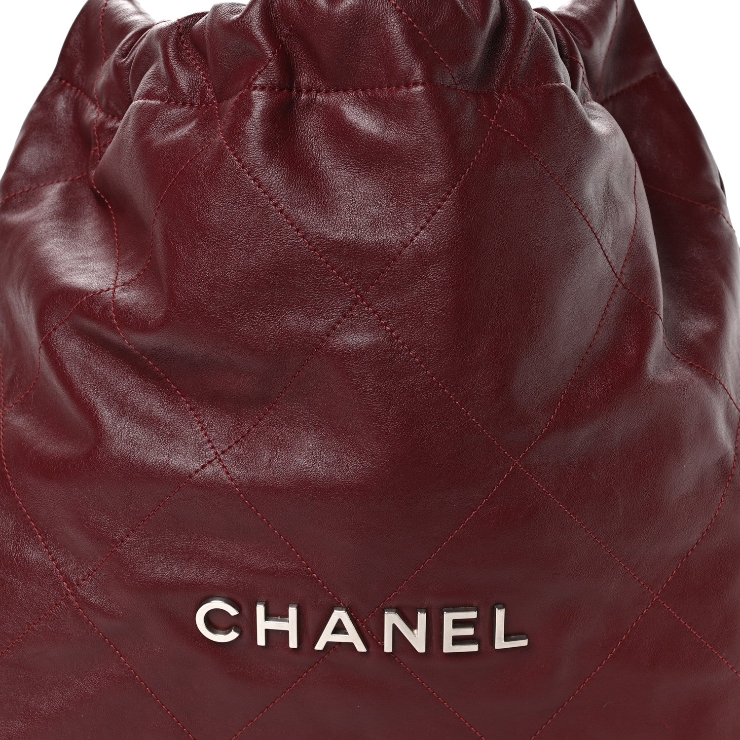 Chanel Shiny Calfskin Quilted Chanel 22 Burgundy 9 of 12