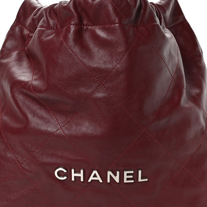 Chanel Shiny Calfskin Quilted Chanel 22 Burgundy 9 of 12