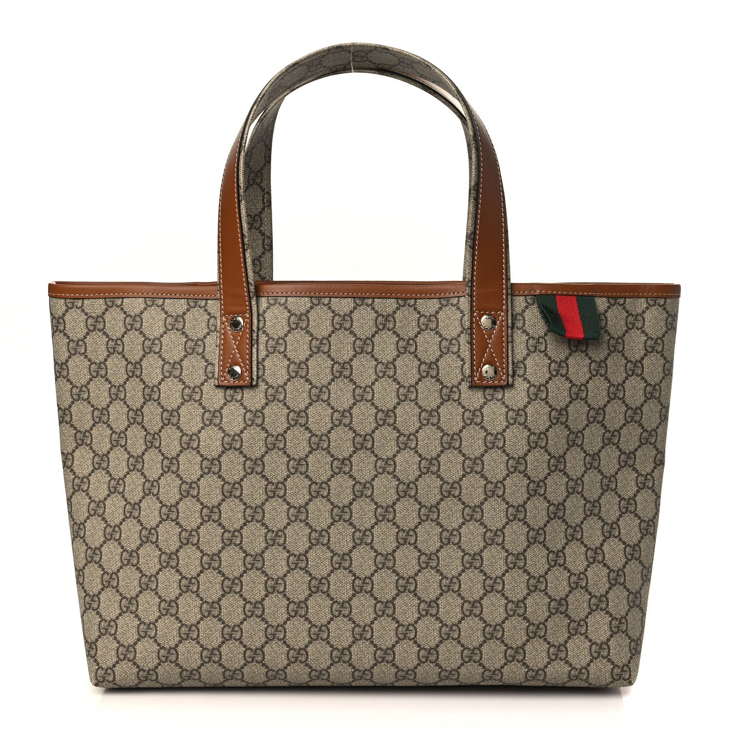 Gucci GG Plus Monogram Medium Signature Web Loop Tote Brown 1 of 9