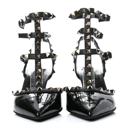 Valentino Garavani Patent Nappa Rockstud Ankle Strap 65mm Pumps 37 Black 2 of 8