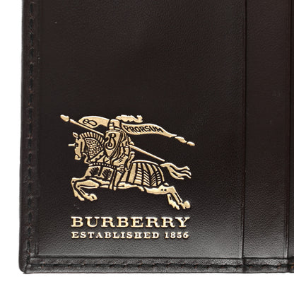 Burberry Calfskin House Check Compact Wallet Black 8 of 10