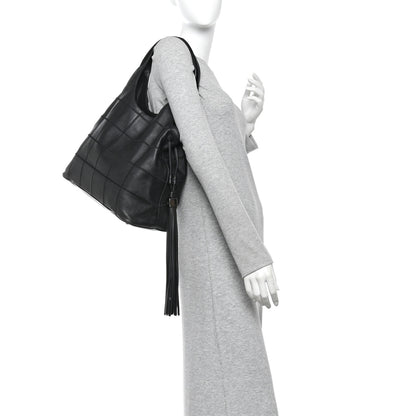 Chanel Calfskin Square Stitched Tassel Bag Black 2 of 10