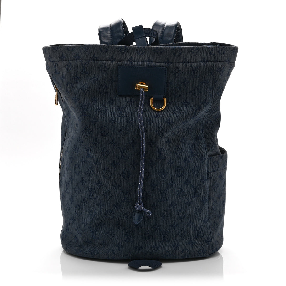 Louis Vuitton Monogram Denim Chalk Backpack Navy 1 of 10