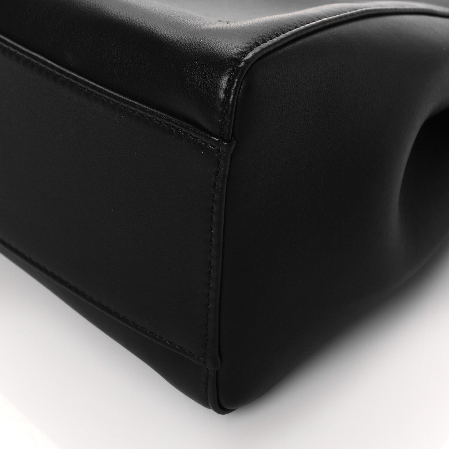 Fendi Nappa Stacked Bar Mini Peekaboo Iconic Satchel Black 9 of 9