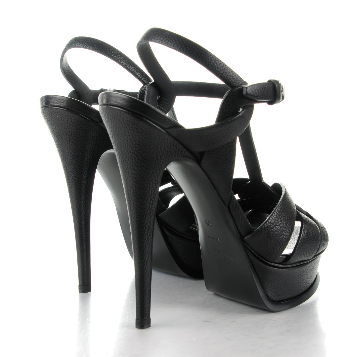 Calfskin Tribute 105 Platform Sandals 39 Black