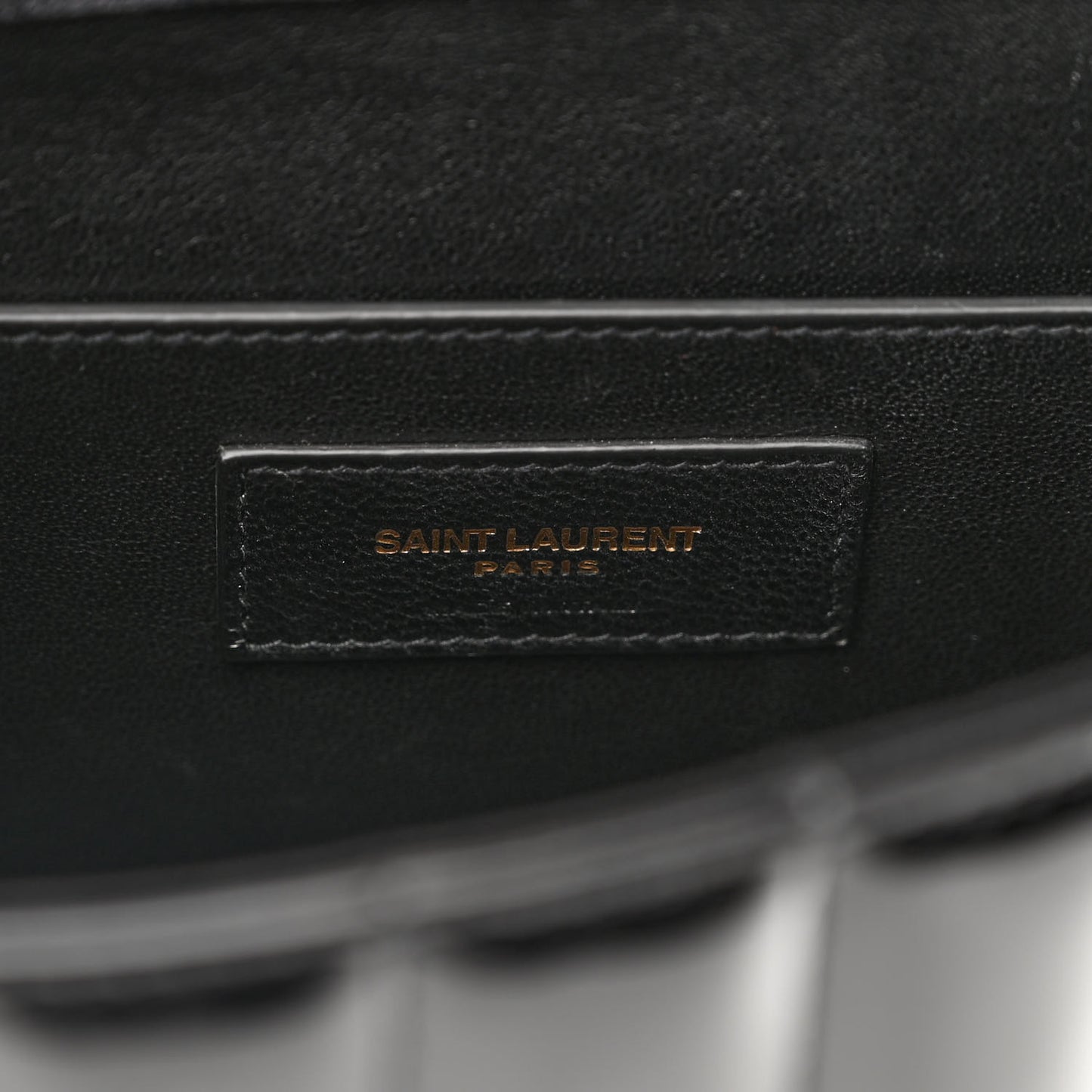 Patent Matelasse Monogram Large Vicky Chain Bag Black