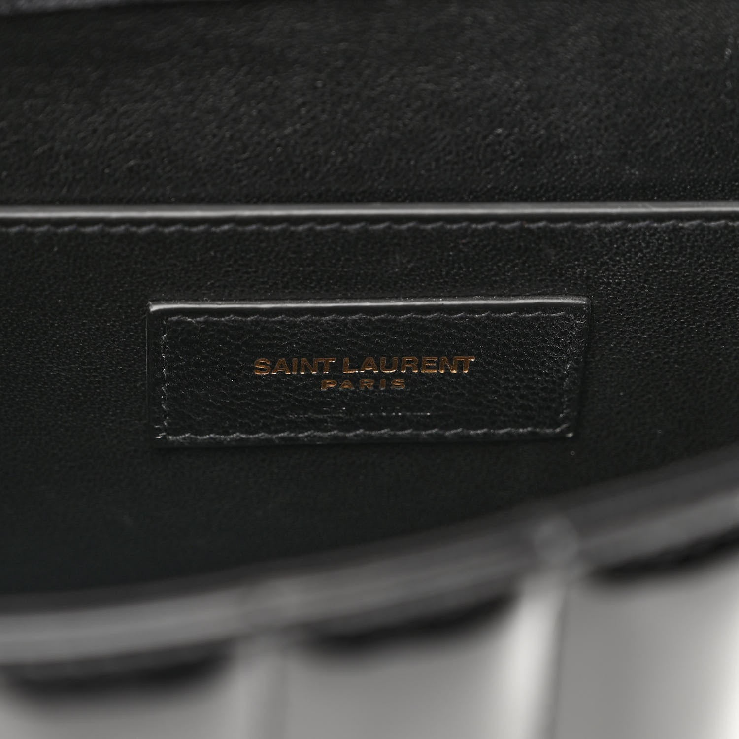 Saint Laurent Patent Matelasse Monogram Large Vicky Chain Bag Black 6 of 11