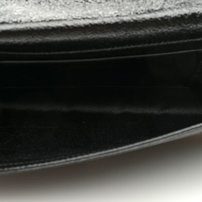 Saint Laurent Textured Patent Monogram Large Belle De Jour Clutch Black 5 of 8