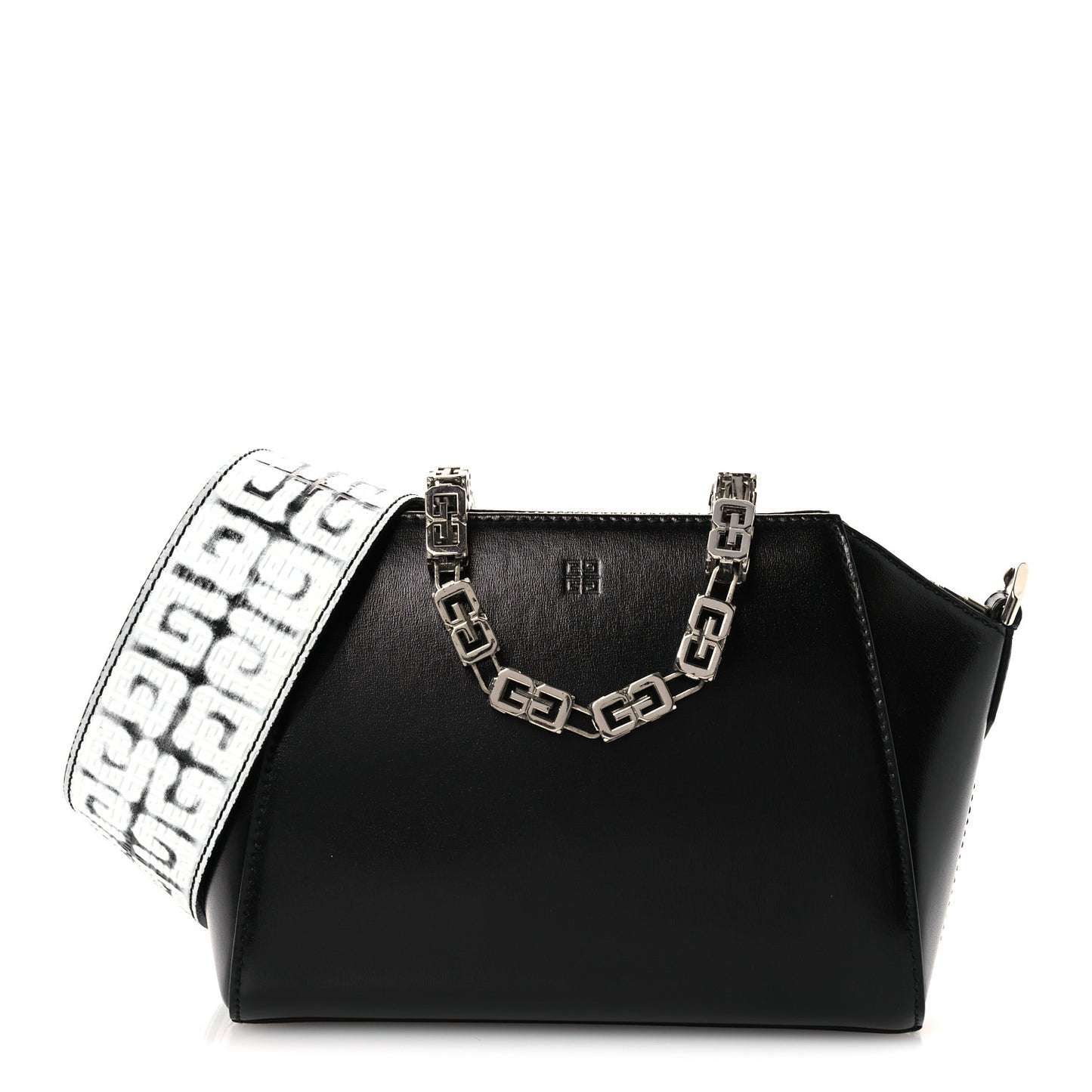 X CHITO Box Calfskin 4G Printed XS Graffiti Antigona Black White