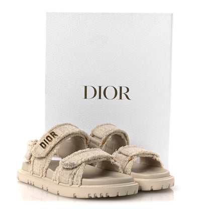 Christian Dior Cotton Dioract 10mm Sandals 36 Natural 12 of 12