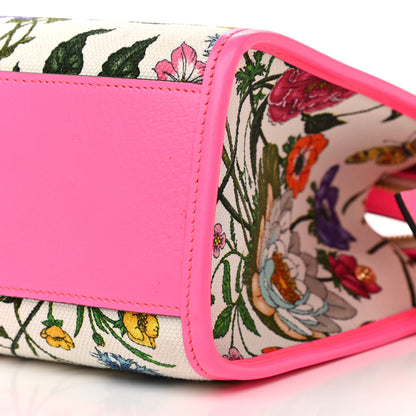 Gucci Canvas Medium Flora Tote Fuchsia 8 of 14