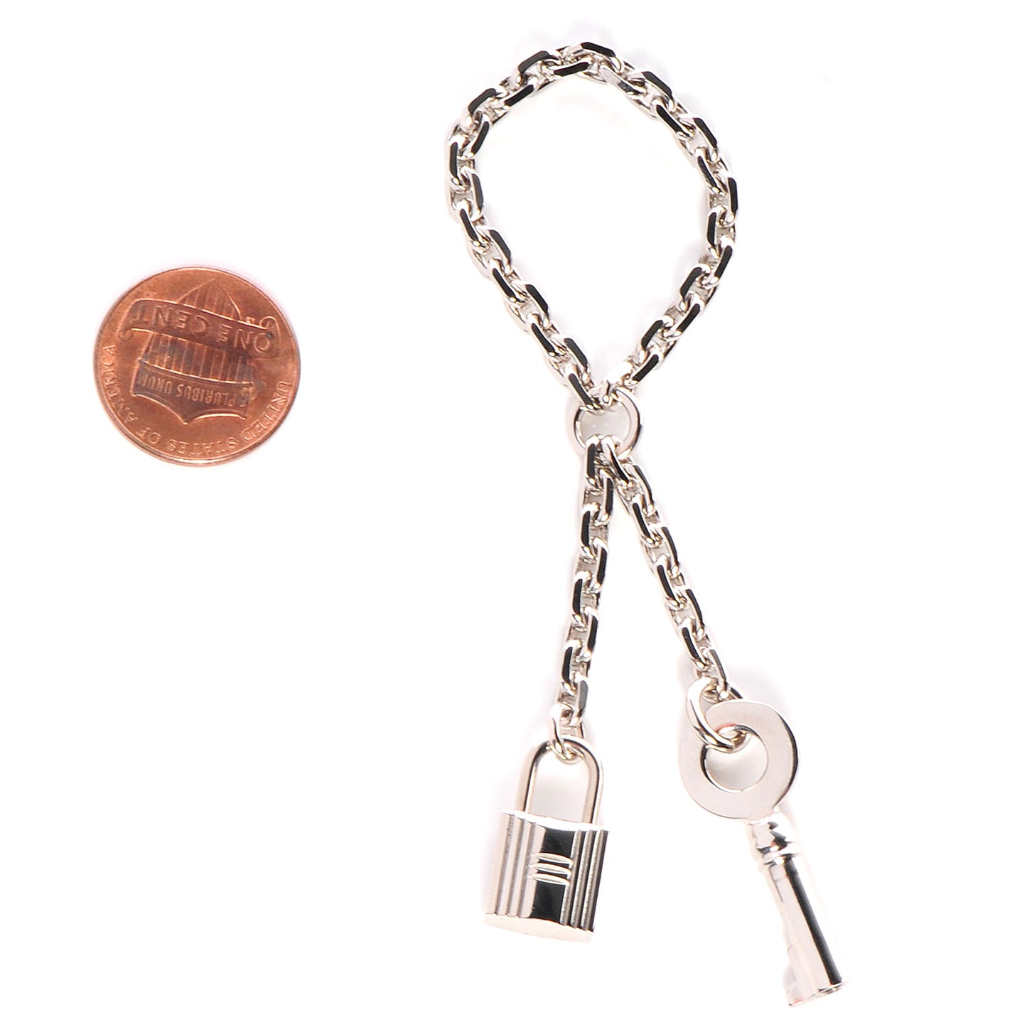 Palladium Key and Lock Scarf Ring