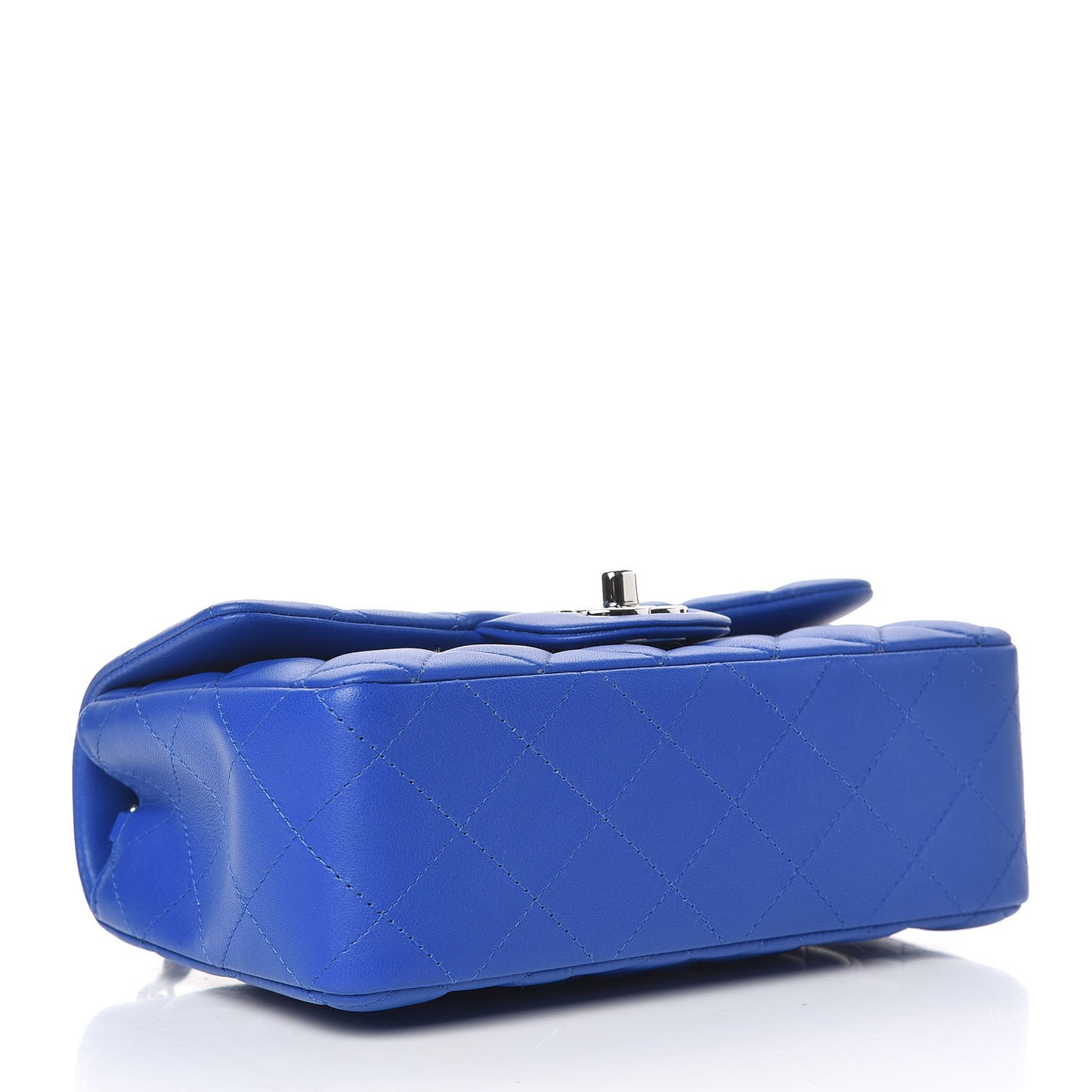 Lambskin Quilted Mini Rectangular Flap Royal Blue