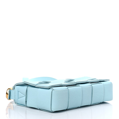 Bottega Veneta Grained Calfskin Maxi Intrecciato Cassette Crossbody Bag Pale Blue 4 of 10