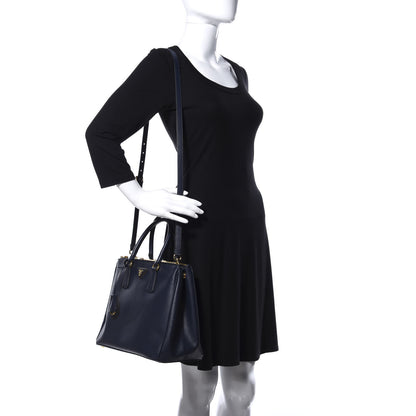 Prada Saffiano Medium Galleria Double Zip Tote Baltico 2 of 11