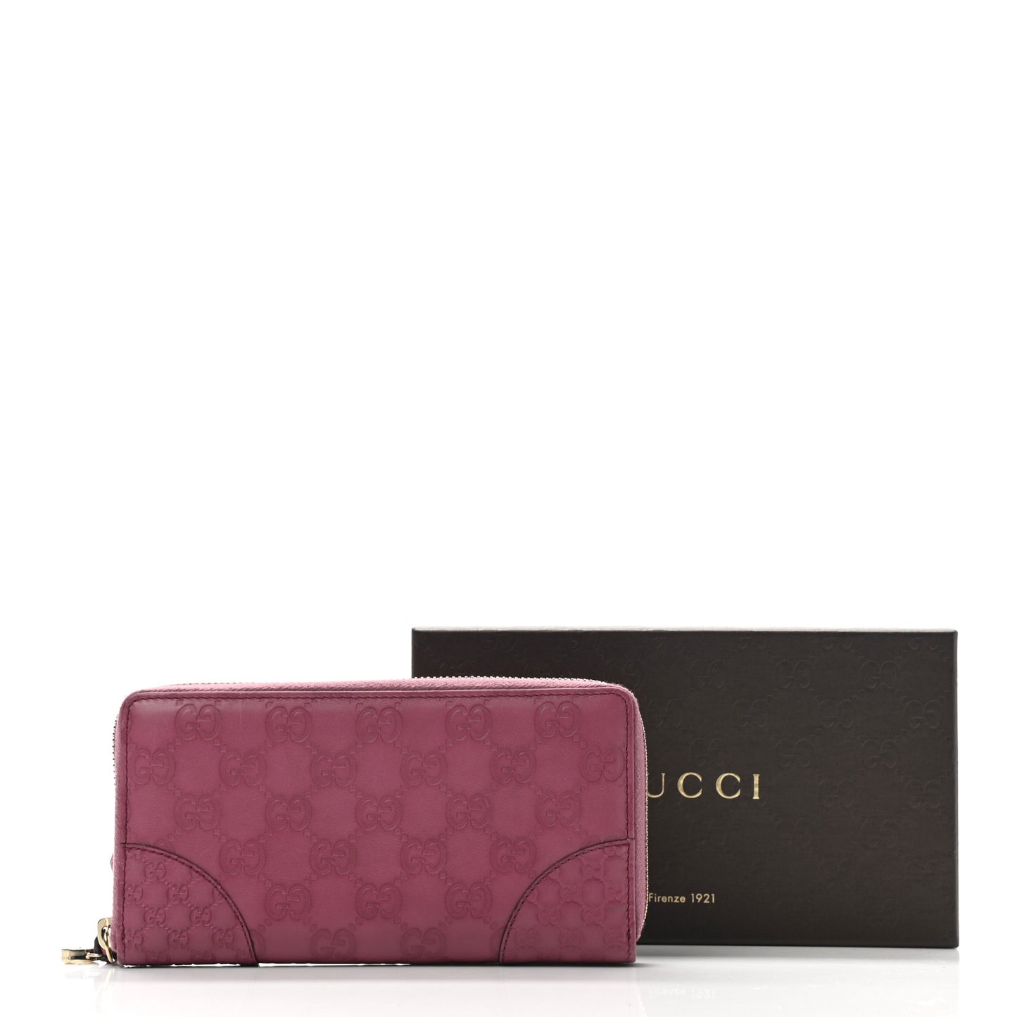 Guccissima Bree Zip Around Wallet Purple