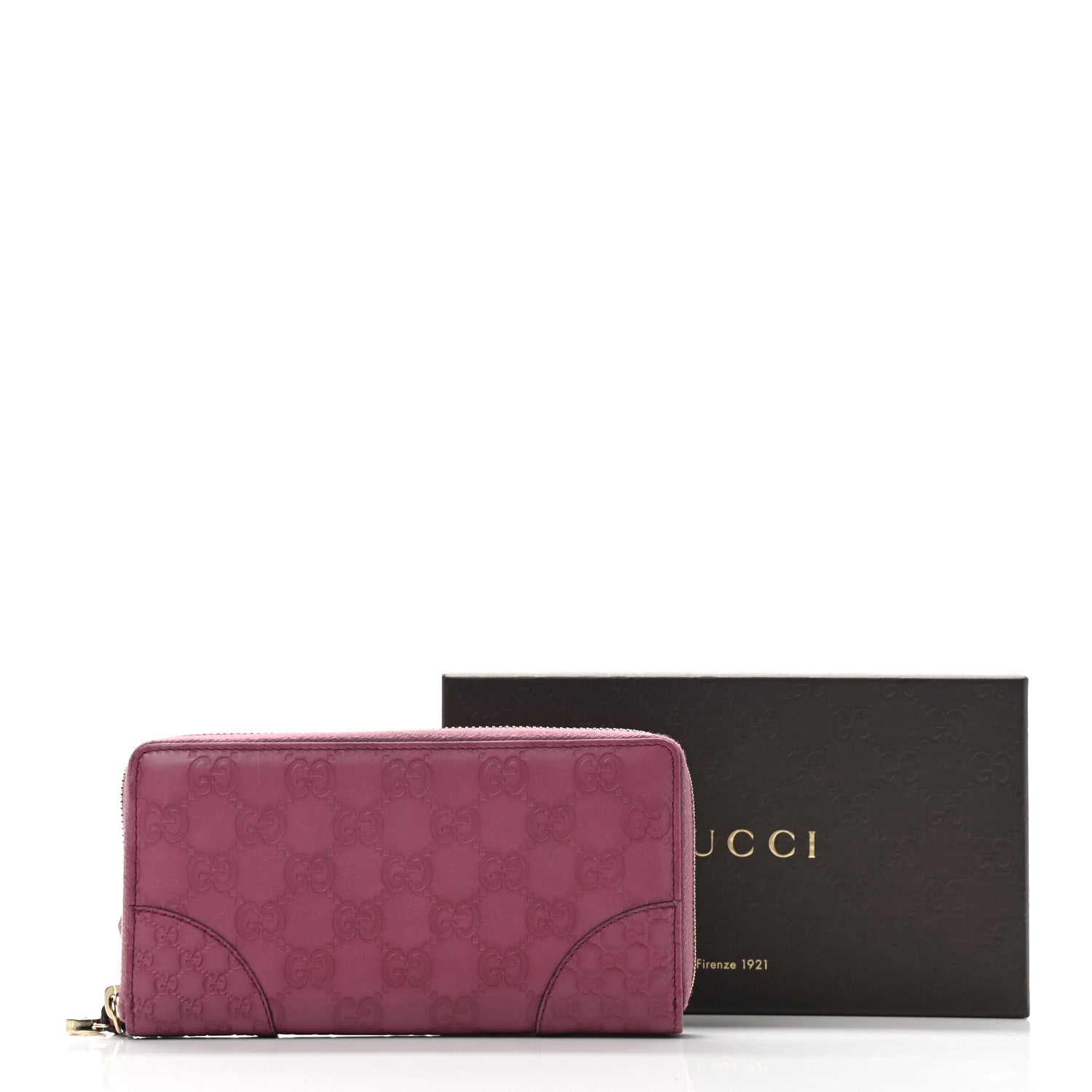 Gucci Guccissima Bree Zip Around Wallet Purple 8 of 8