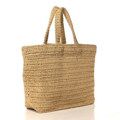 Saint Laurent Raffia Rive Gauche Tote Natural 3 of 10