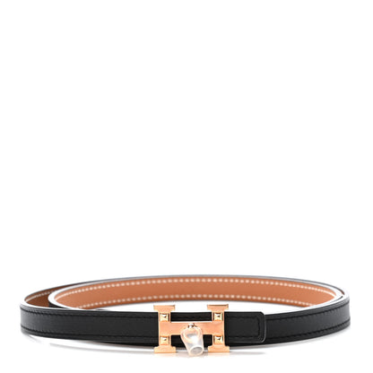Hermes Swift Epsom 13mm 5382 Rock Belt 85 Black Gold 1 of 4