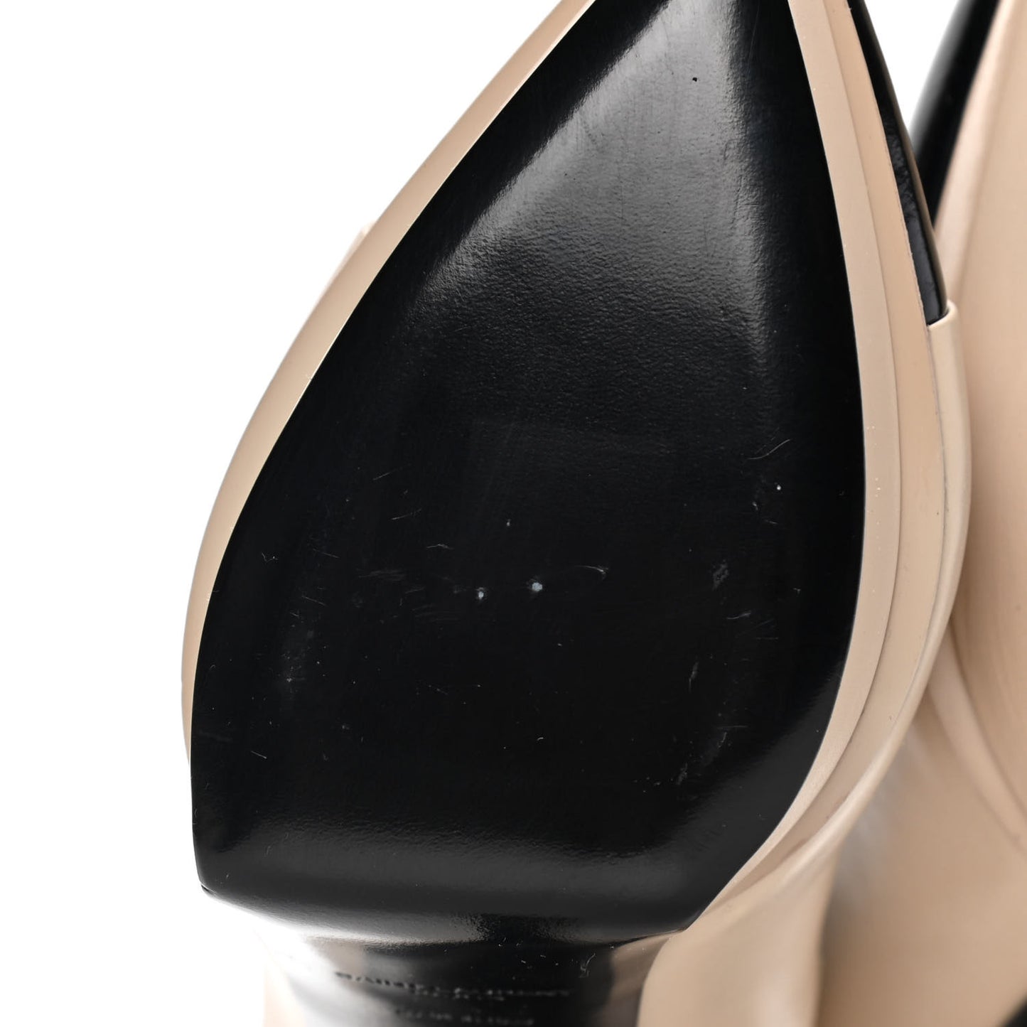Calfskin Cap Toe Janis 105 Platform Pumps 36.5 Powder