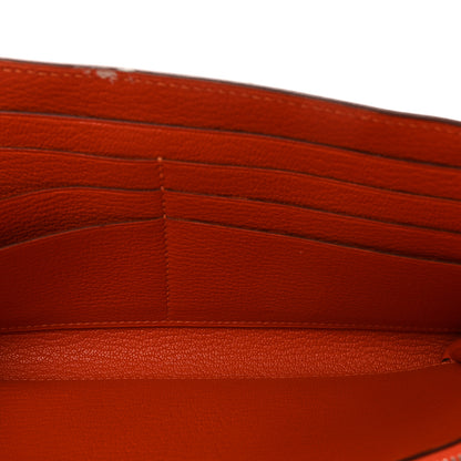 Hermes Chevre Mysore Kelly Longue Wallet Feu 5 of 8