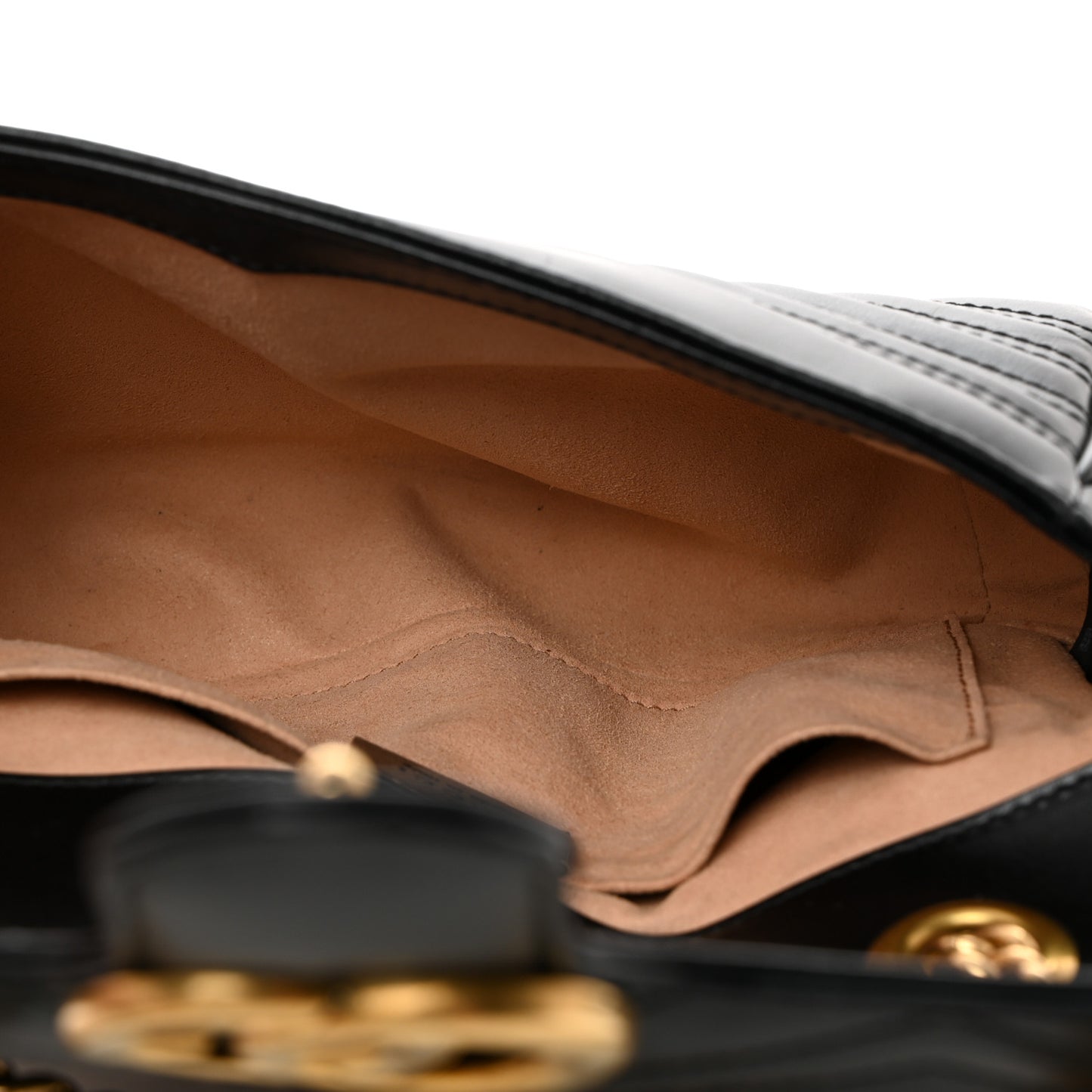 Calfskin Matelasse Mini GG Marmont Shoulder Bag Black