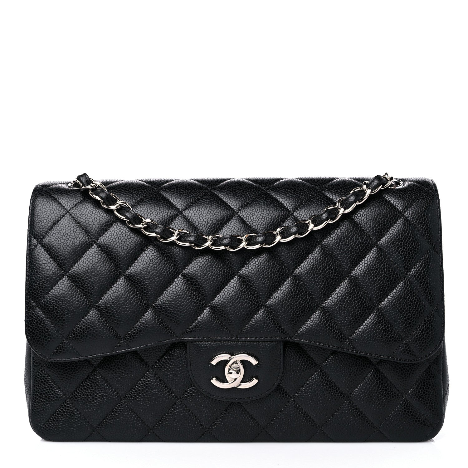 Chanel Caviar Quilted Jumbo Double Flap Black 1 of 12