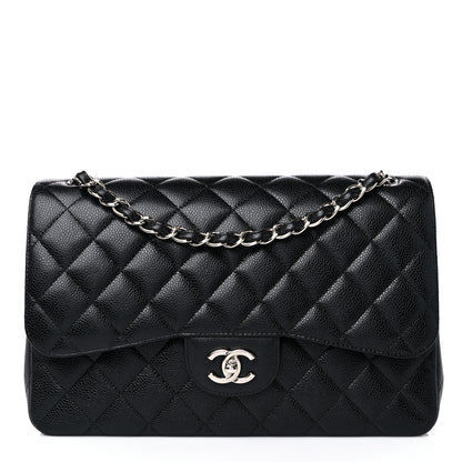 Chanel Caviar Quilted Jumbo Double Flap Black 1 of 12