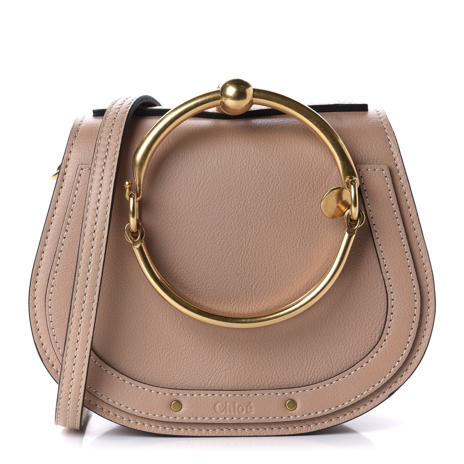Chloe Calfskin Suede Small Nile Bracelet Bag Biscotti Beige 1 of 11