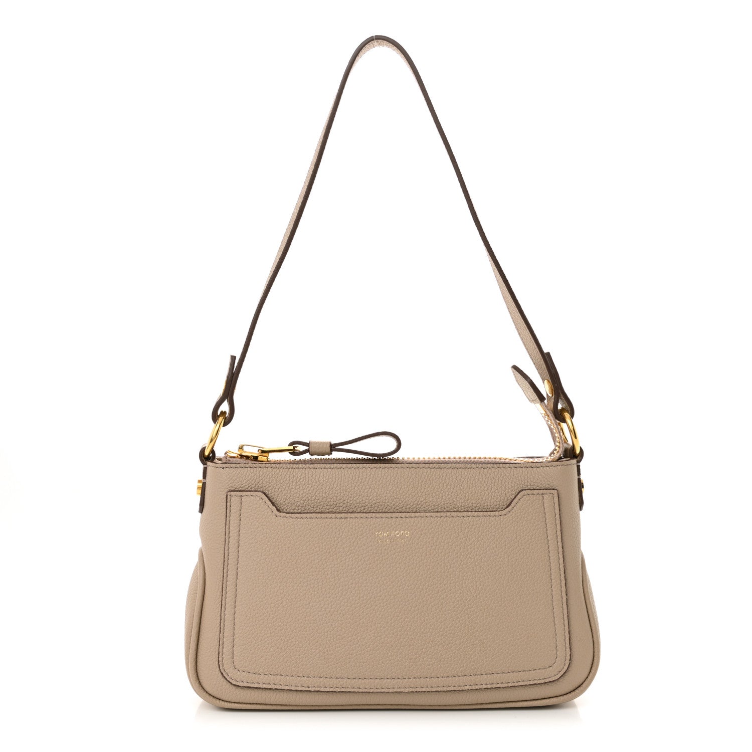 Tom Ford Calfskin Mini Jennifer Shoulder Bag Silk Taupe 1 of 11