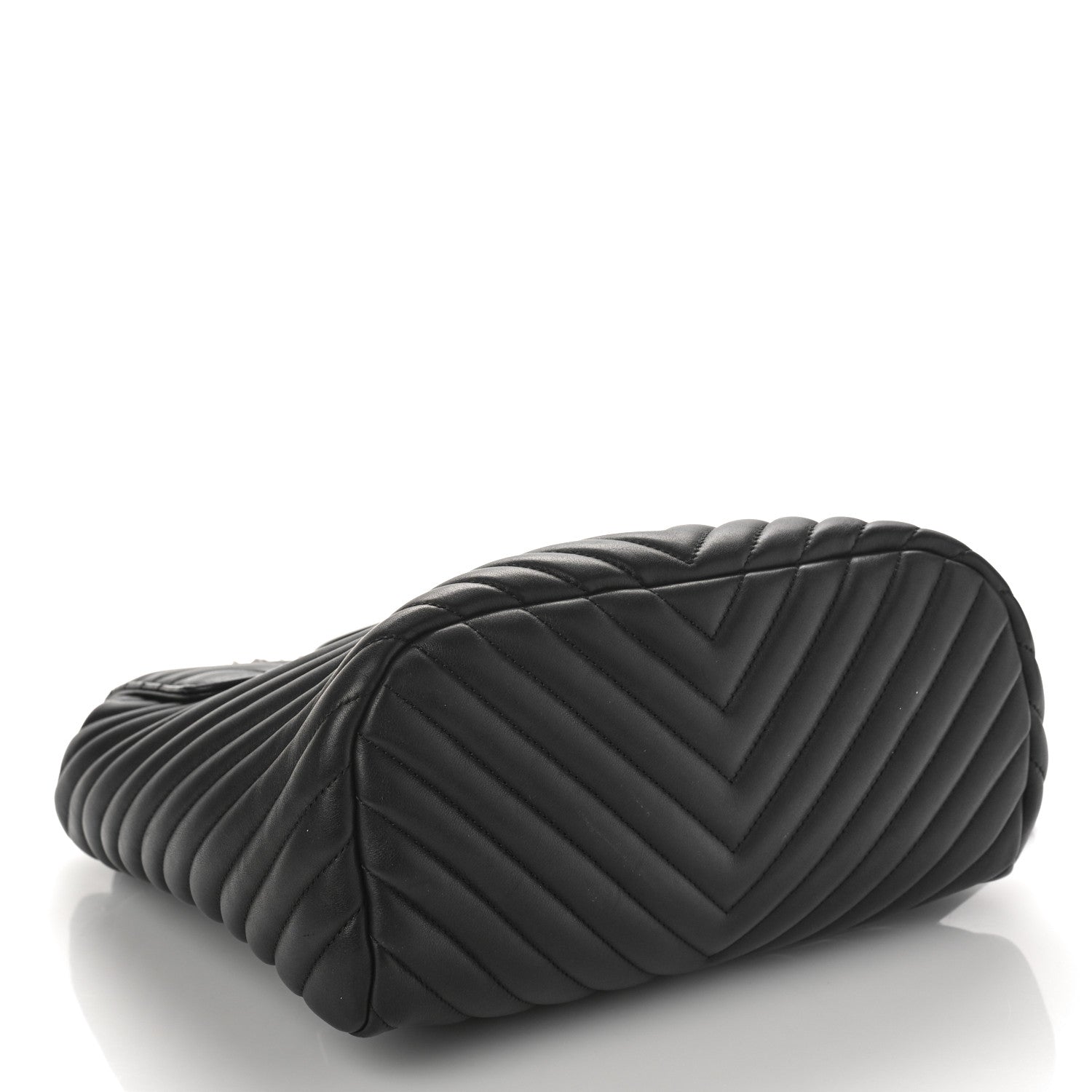 Chanel Calfskin Chevron Quilted Large Urban Spirit Backpack Black 4 of 9