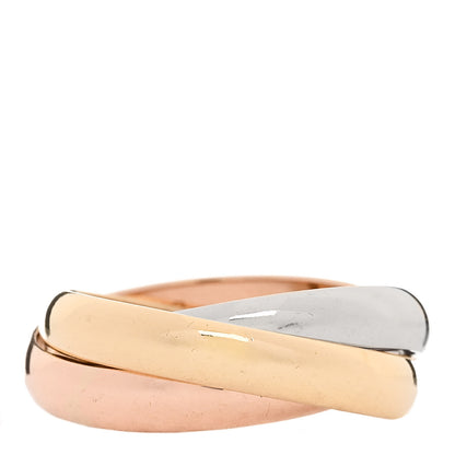 Cartier 18K Pink Yellow White Gold Classic Les Must De Cartier Trinity Ring 55 7.25 3 of 6