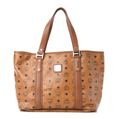 MCM Visetos Shopping Tote Cognac 3 of 12